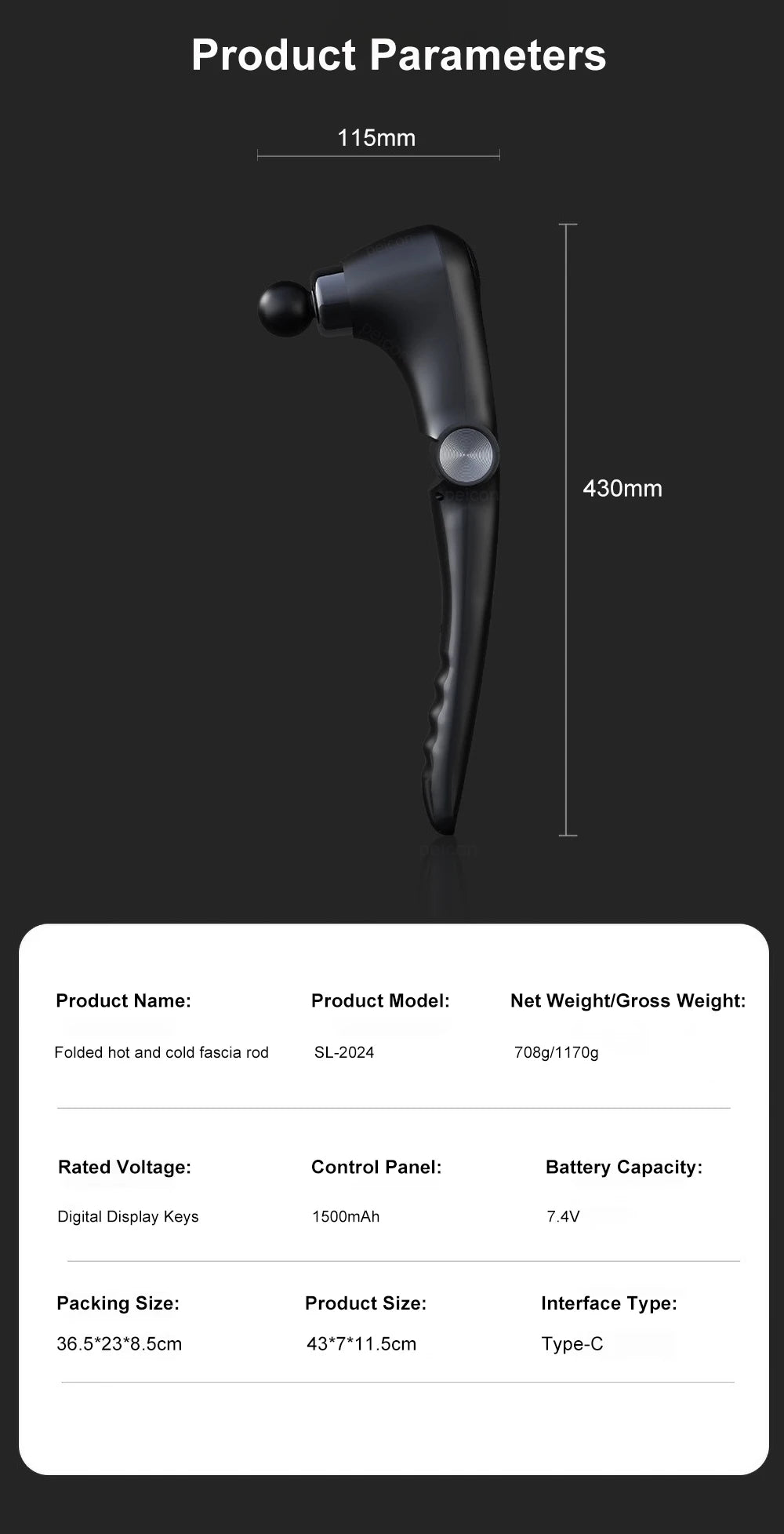 Extended Handle Muscle Massager